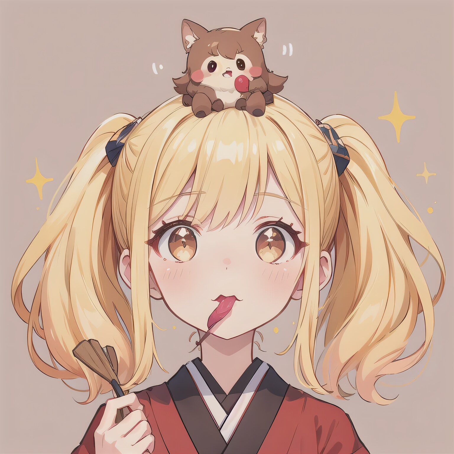 金髪ロングのミニキャラ１０ | の人気AIイラスト・グラビア