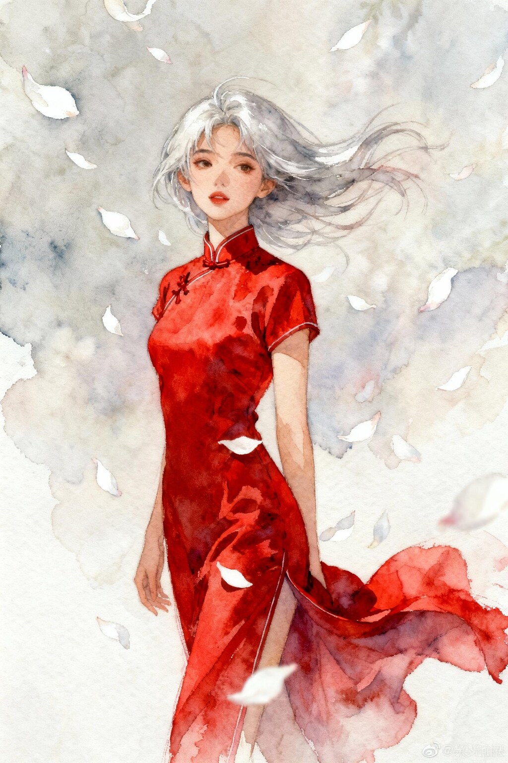 紅いチャイナドレス