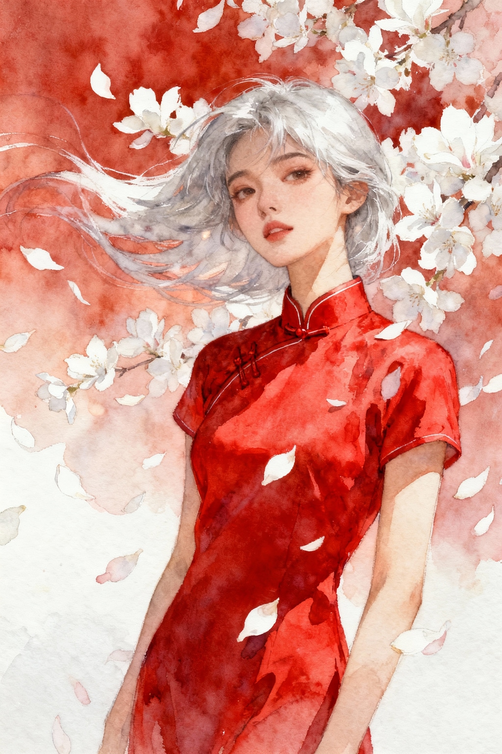 紅いチャイナドレス