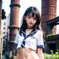 制服とショートパンツ 3枚目