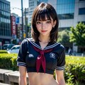 制服とショートパンツ 6枚目