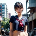 制服とショートパンツ 4枚目