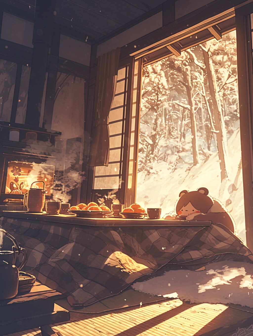 くま娘✖︎こたつ②🐾