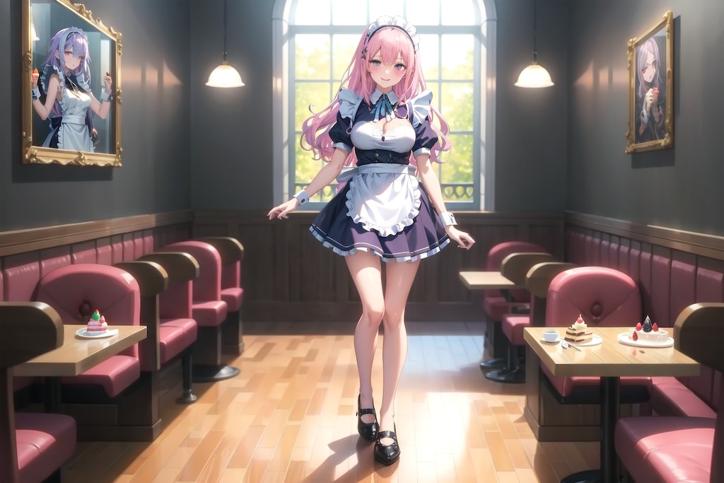 カフェでプリン