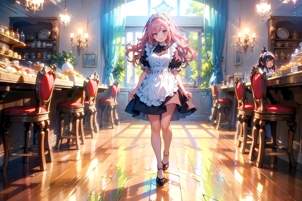 カフェでプリン