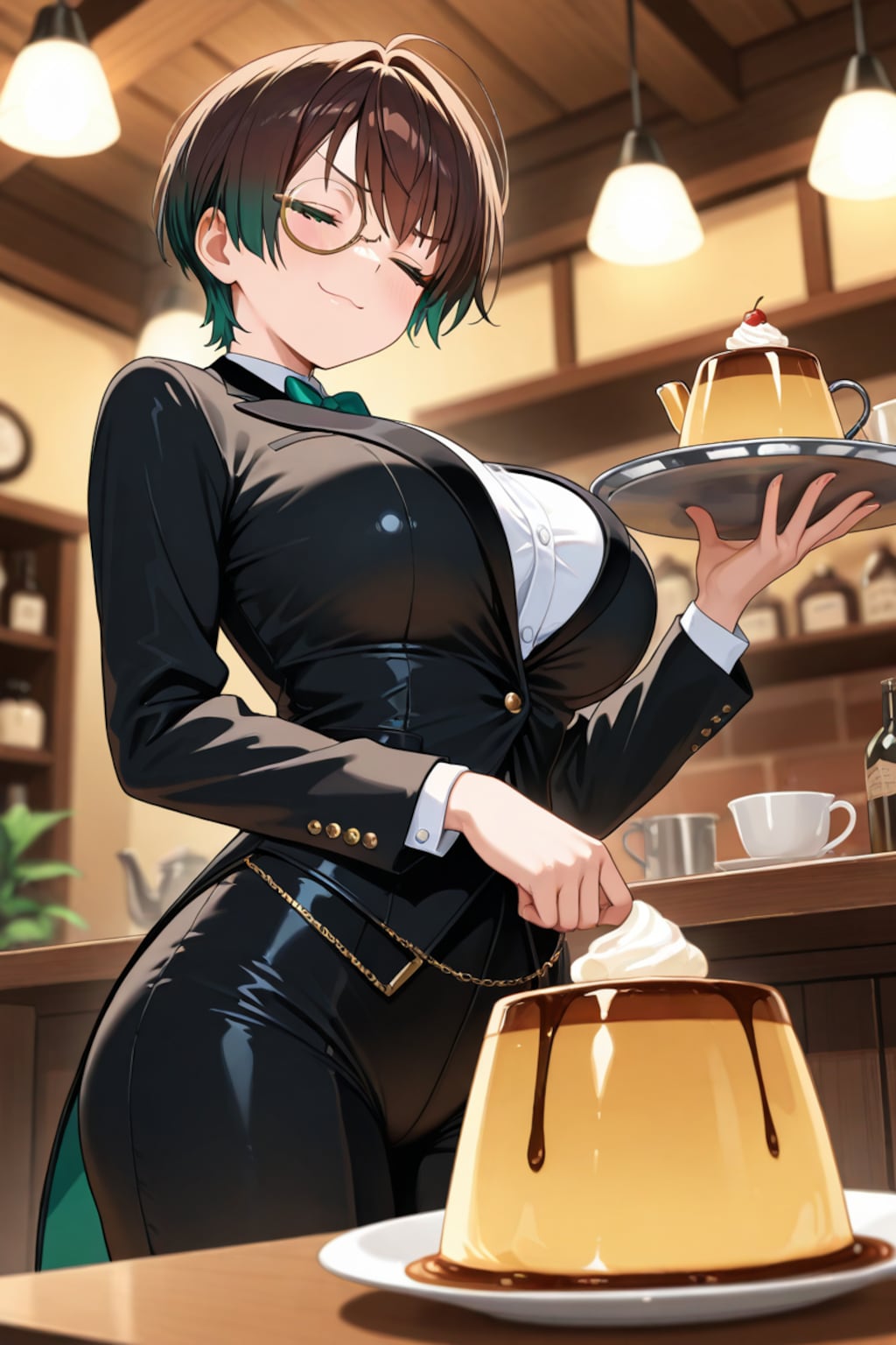 執事喫茶で働くボーイッシュ