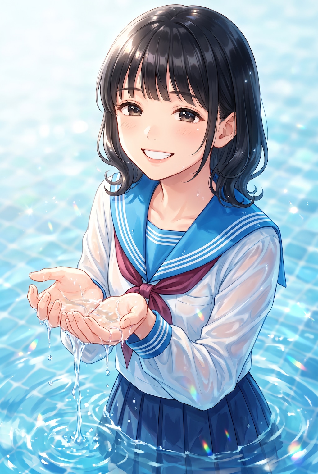 水鏡微笑