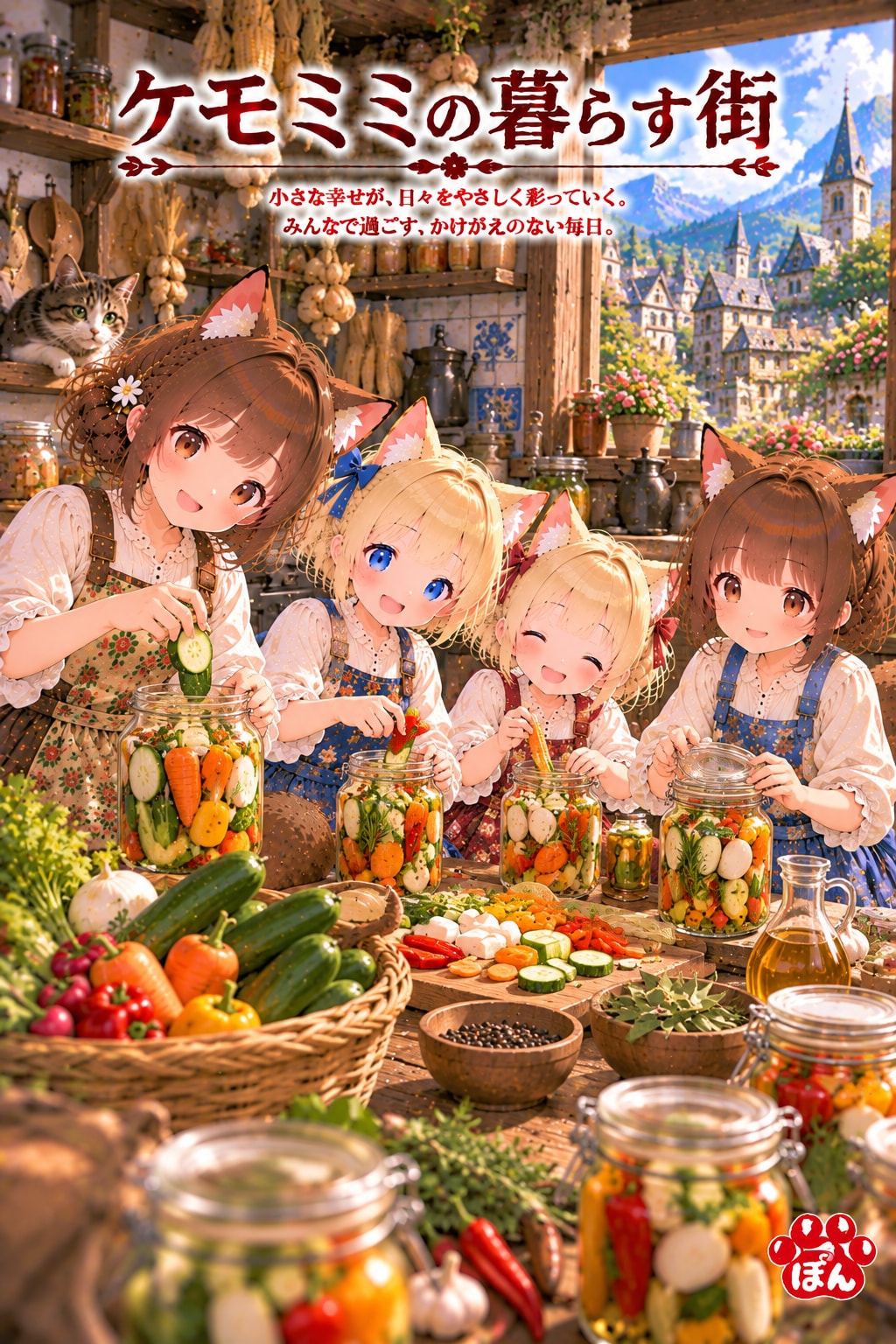 ケモミミの暮らす街 | の人気AIイラスト・グラビア