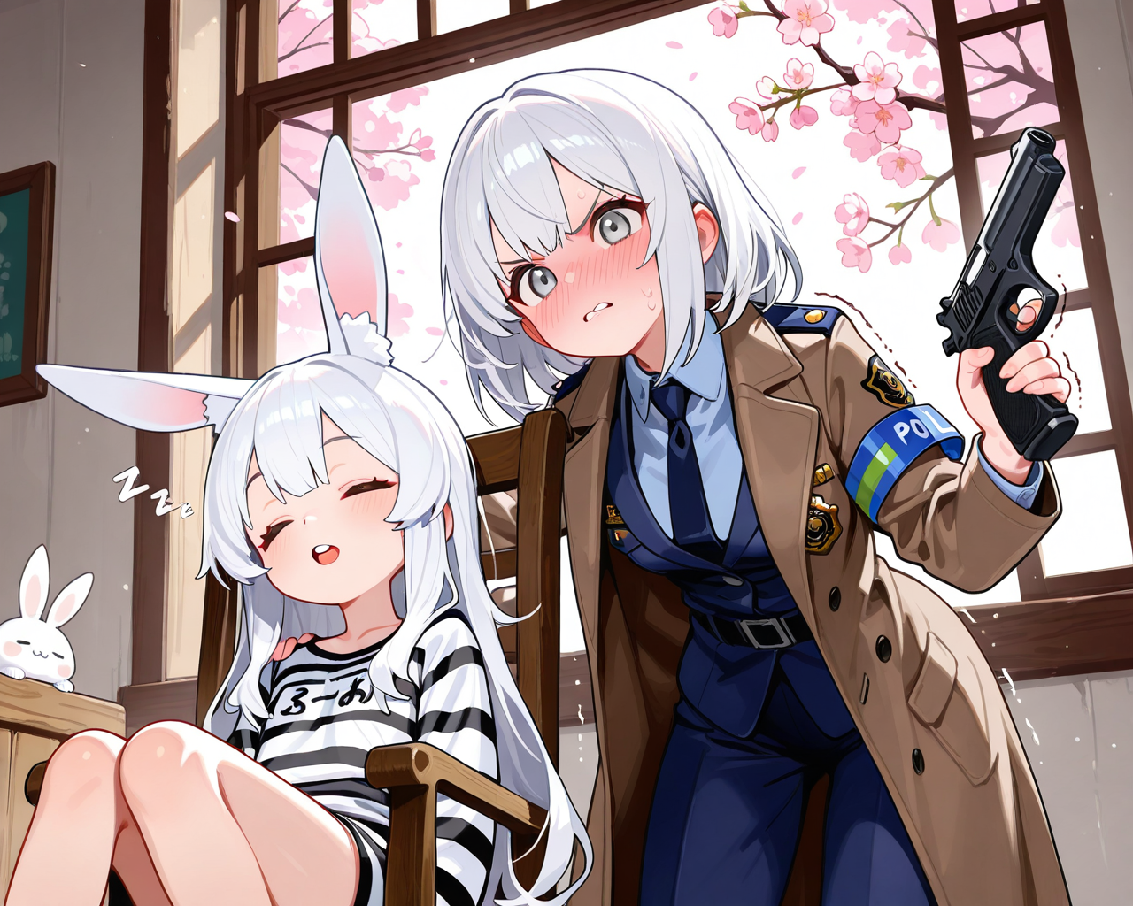 セラちゃんの取り調べ中に寝てしまう、うさぎちゃん