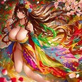 カラフル×巨乳美女 2枚目