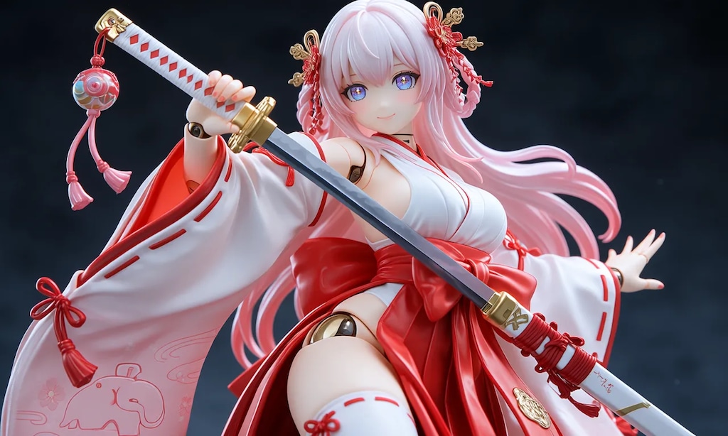 異世界制服少女達　メカ娘　姫巫女　アクリルドールフィギュア