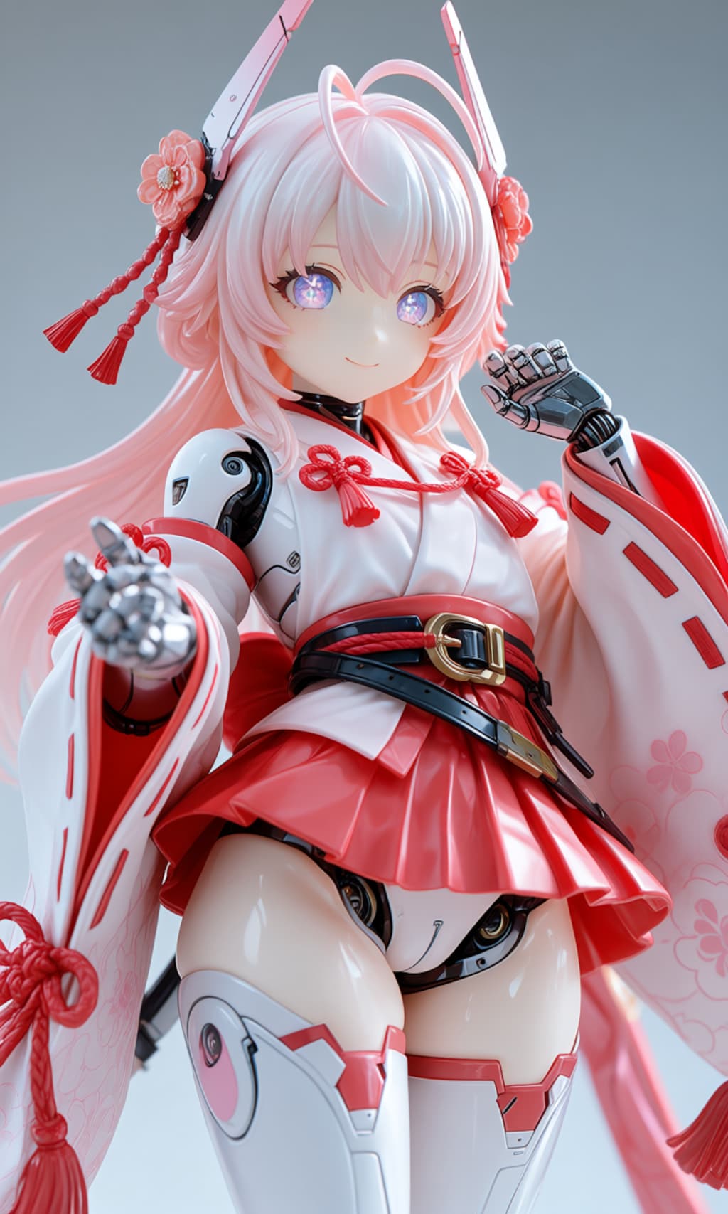 異世界制服少女達　メカ娘　姫巫女　アクリルドールフィギュア