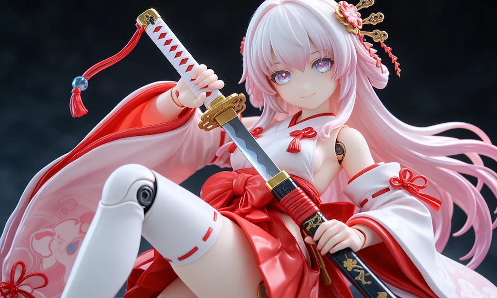 異世界制服少女達　メカ娘　姫巫女　アクリルドールフィギュア