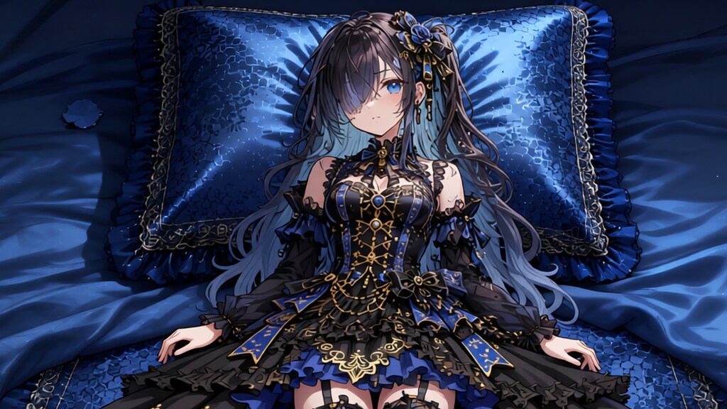 黒髪少女とドレス　その8