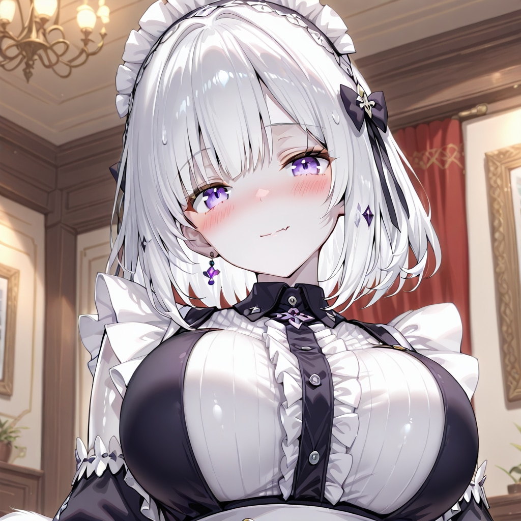 スライム娘メイド (albino white) | の人気AIイラスト・グラビア