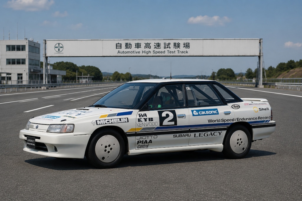 スバルレガシィ　自動車最高速記録　10万km耐久走行　223.345km/h