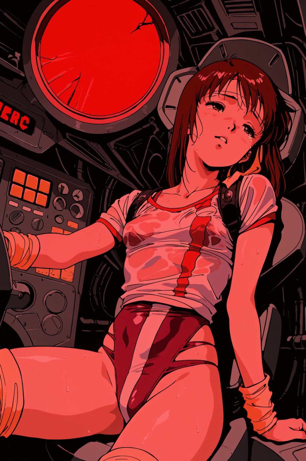 Trapped under Kashiwara's fierce attack, Noriko loses hope for a moment