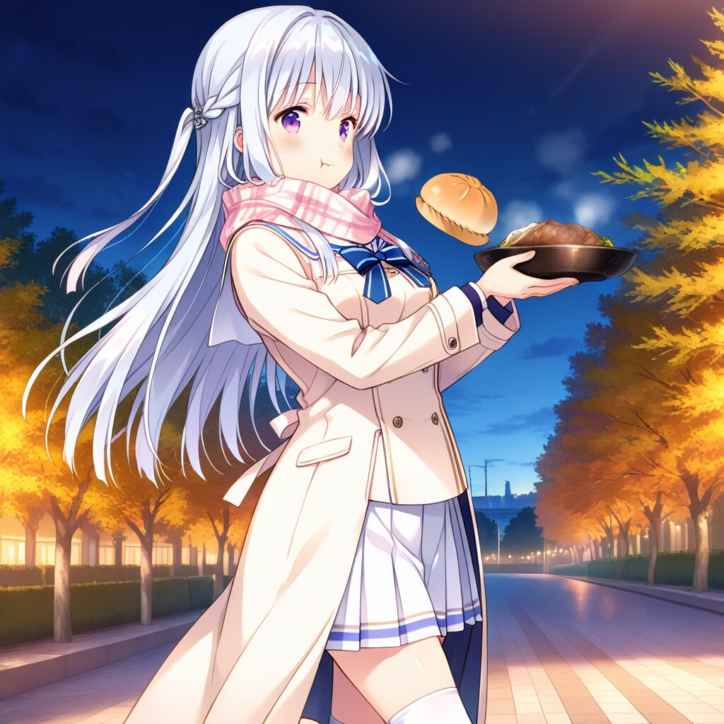 肉まん買い食い中