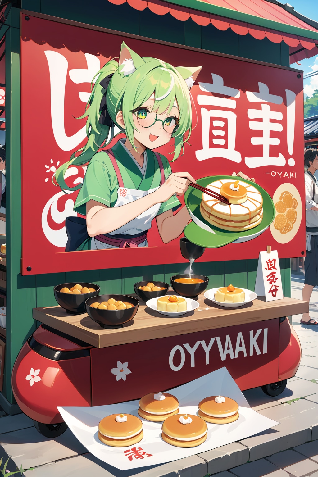 任意焼き屋の看板