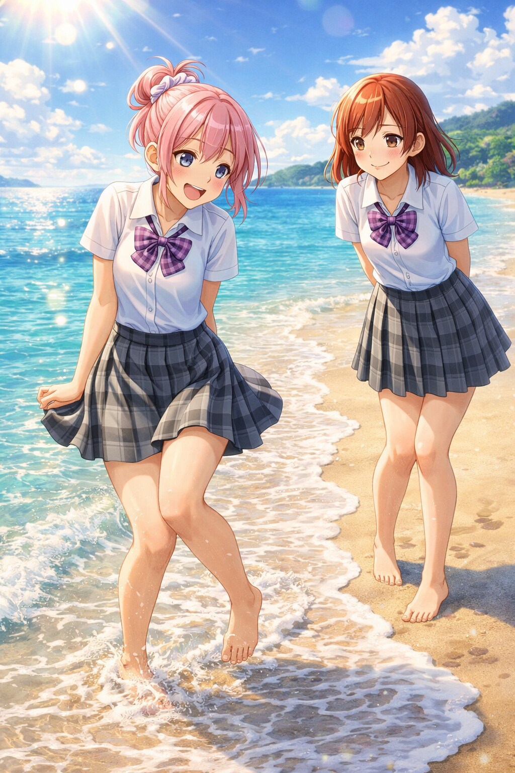 海開きが待ち遠しいJK😍ＪＫの足ていいよね👍 | の人気AIイラスト・グラビア