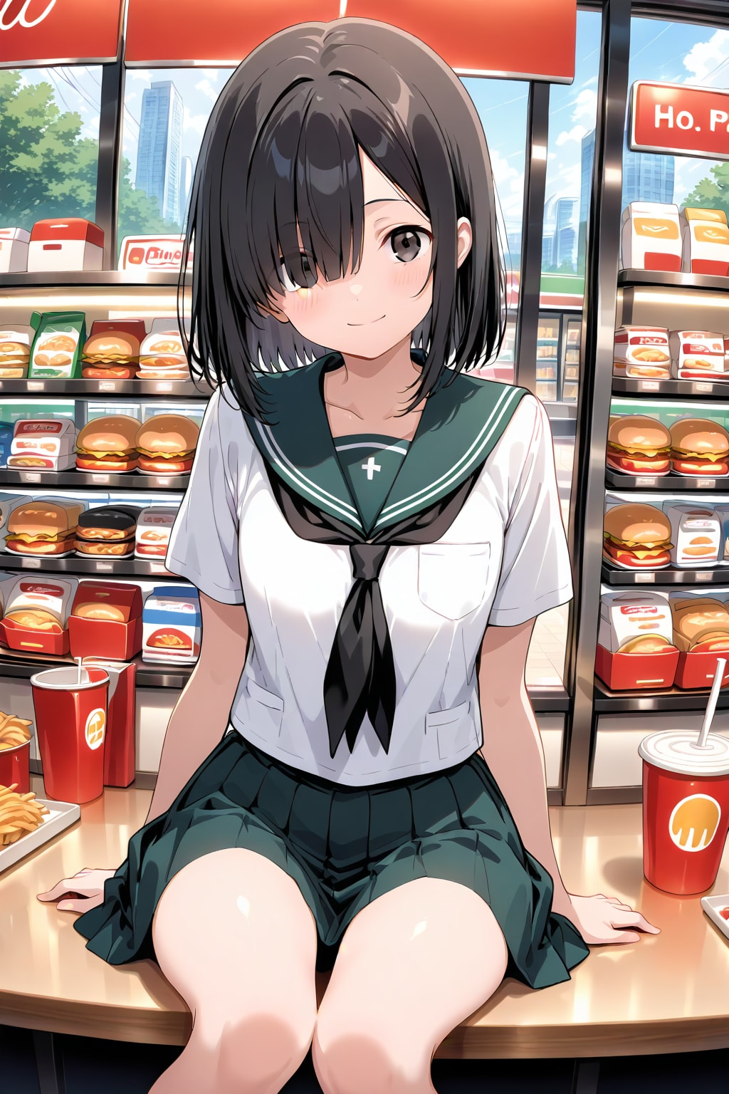 めかくれ女子＃３３ | の人気AIイラスト・グラビア