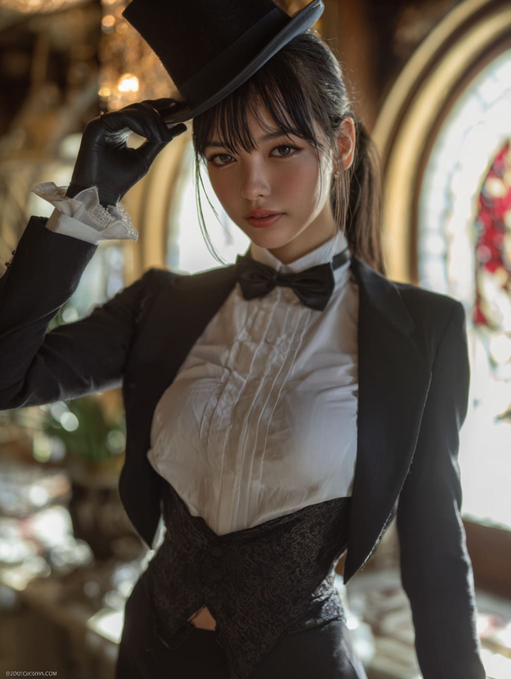 タキシードに身を包む執事ちゃん