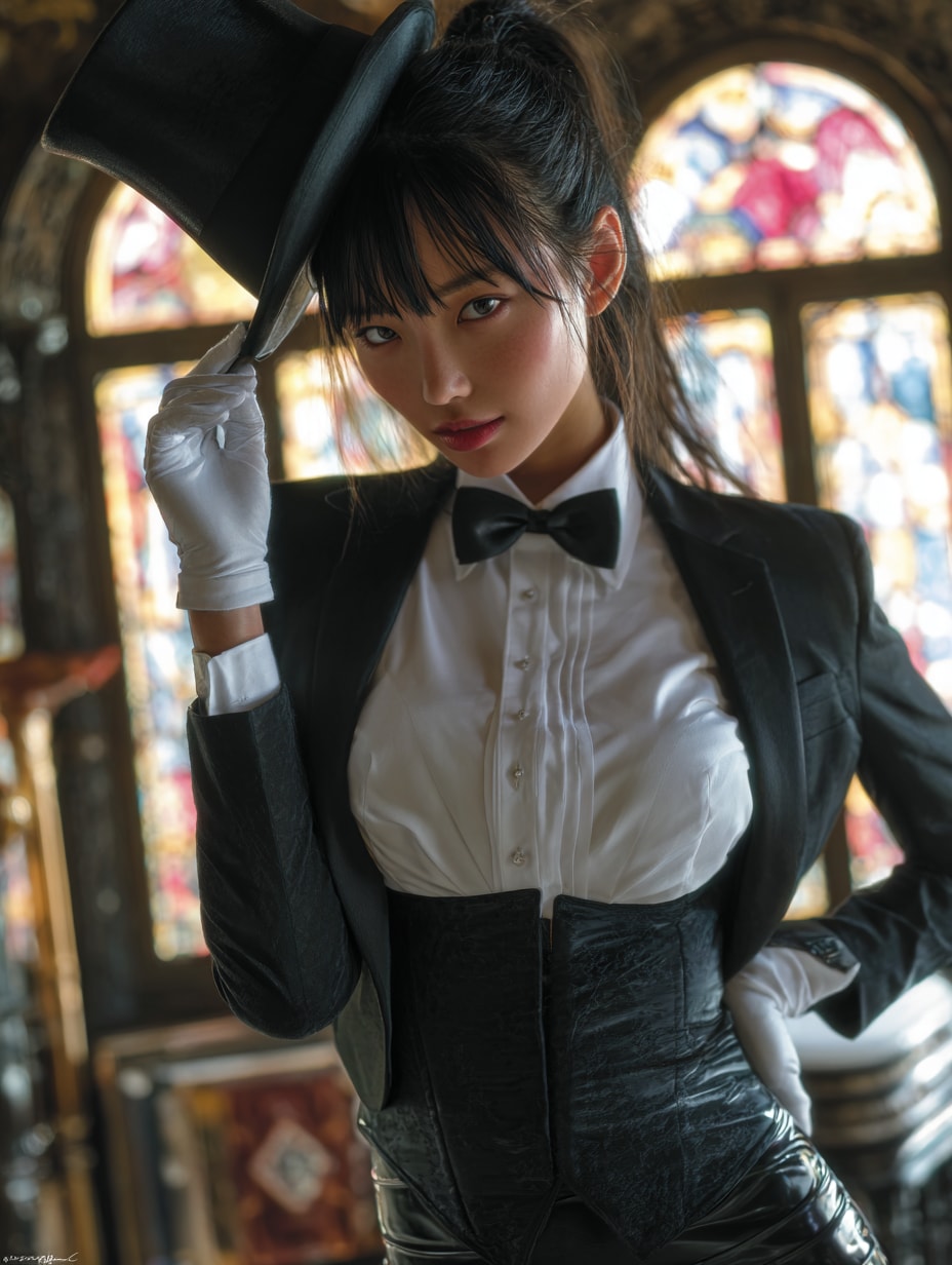 タキシードに身を包む執事ちゃん | の人気AIイラスト・グラビア