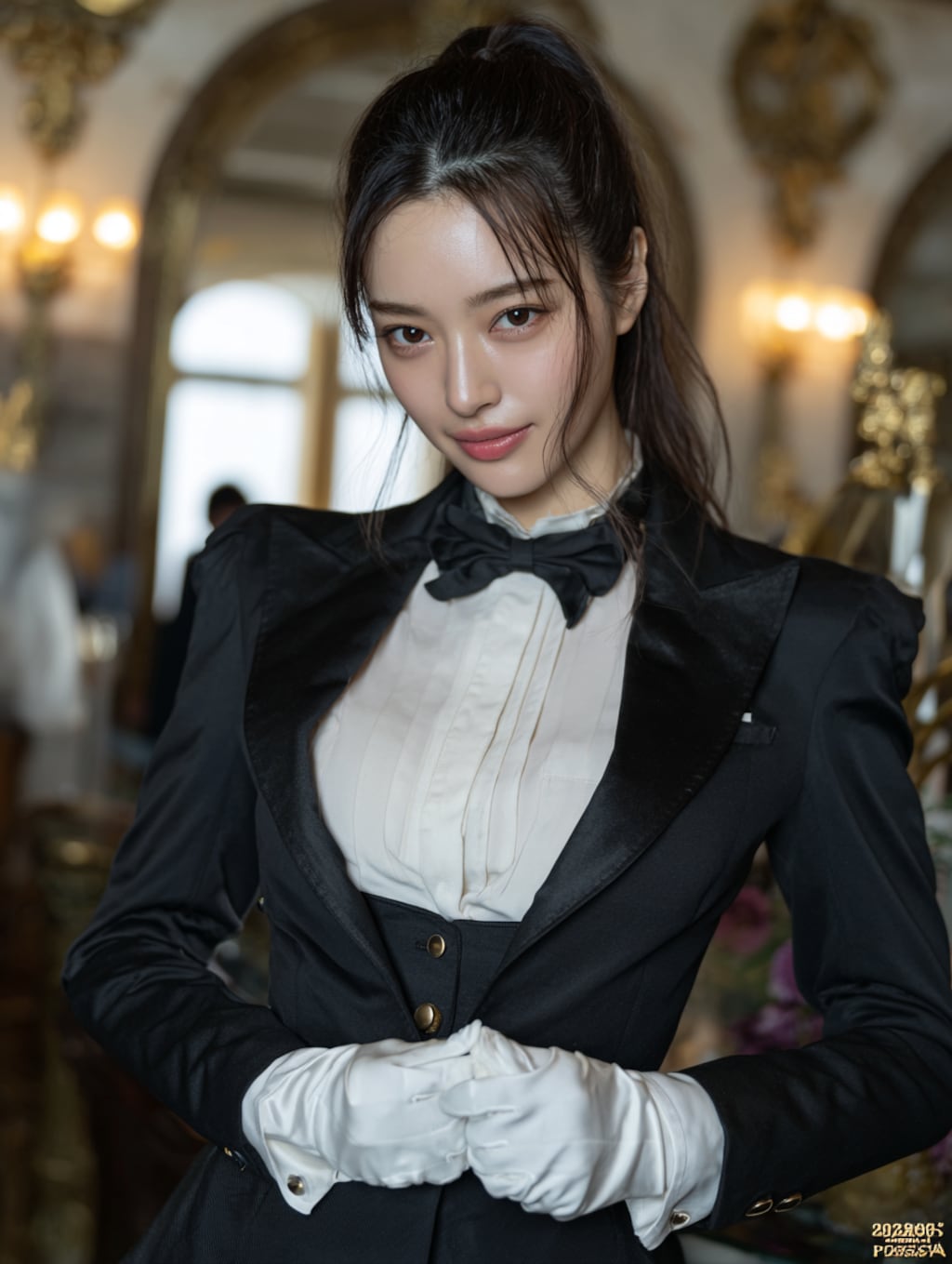 タキシードに身を包む執事ちゃん