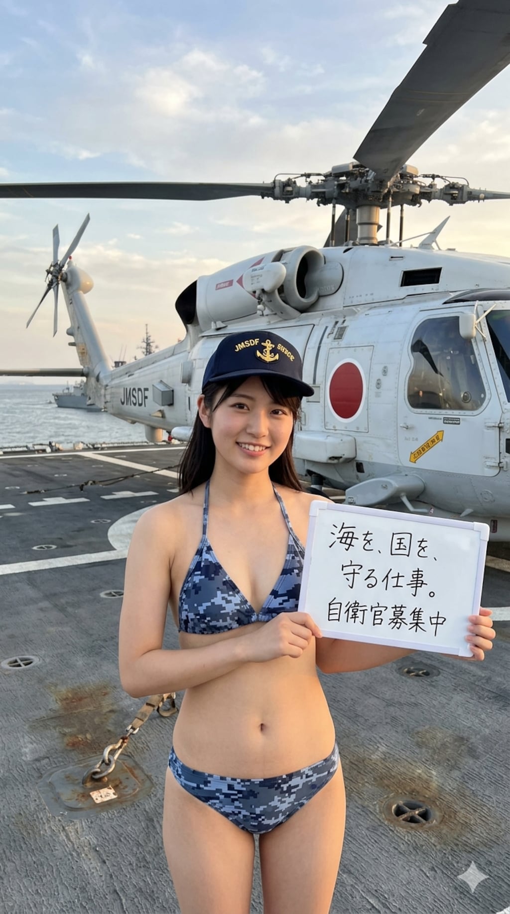 ２４日の女性海上自衛官