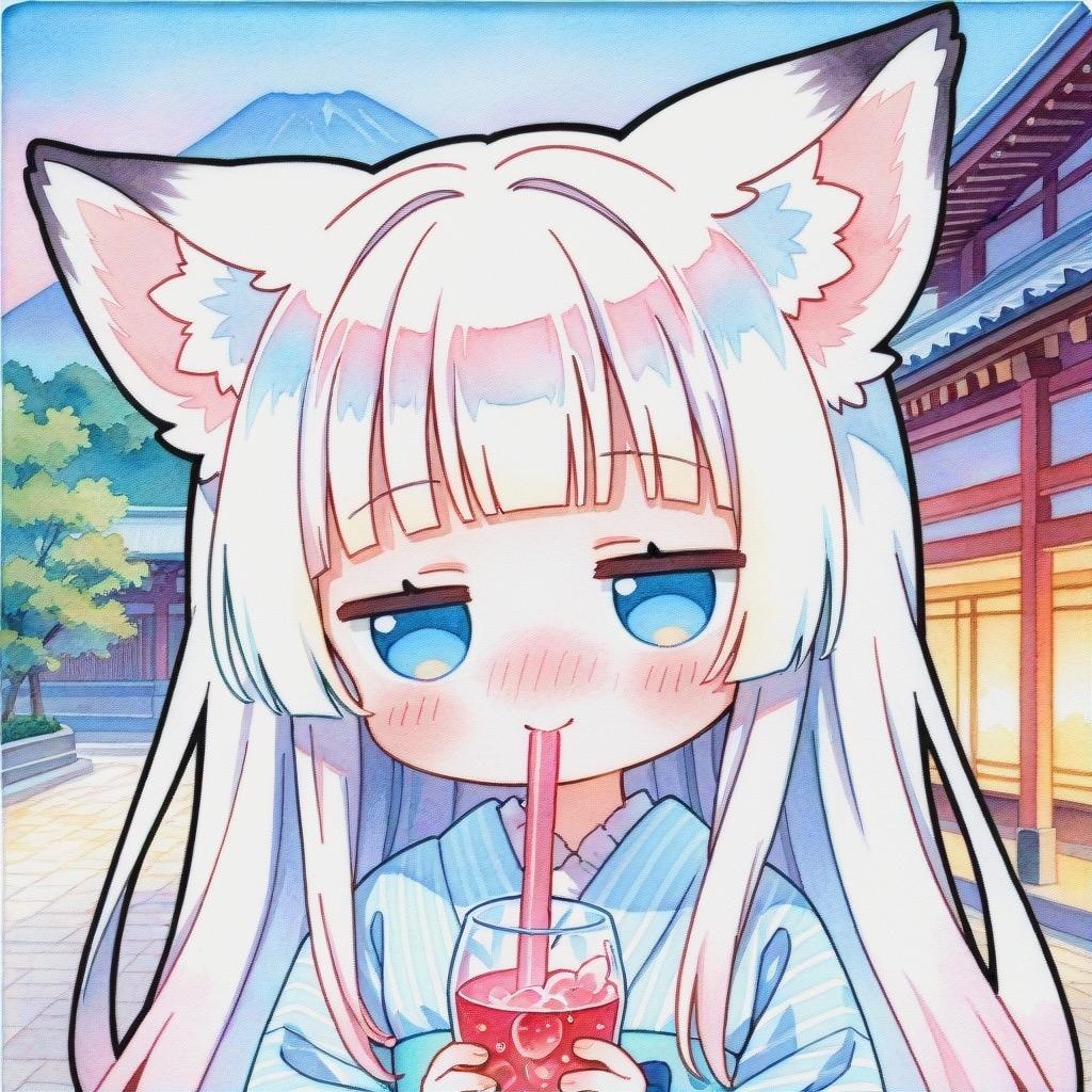 飲むきつねっ娘