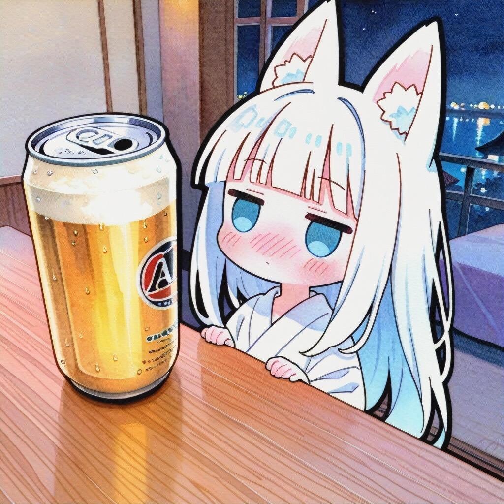 飲むきつねっ娘