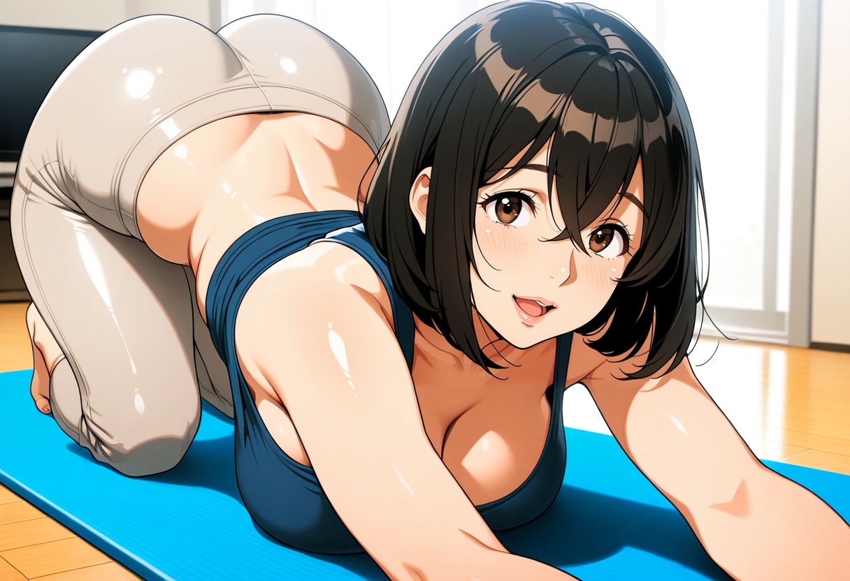 熟女のストレッチ