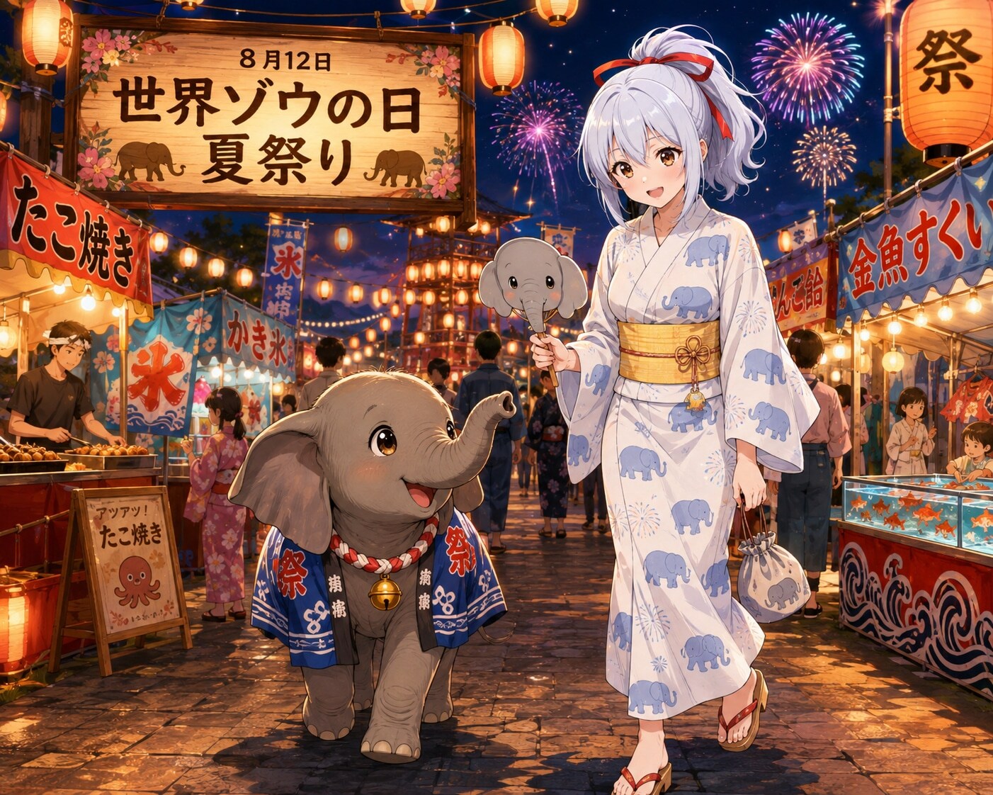 エル「世界ゾウの日っ！」ぱおんといっしょ | の人気AIイラスト・グラビア