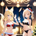 サンタビキニ 🦊×🐇 6枚目