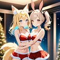サンタビキニ 🦊×🐇 2枚目