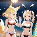 サンタビキニ 🦊×🐇 5枚目