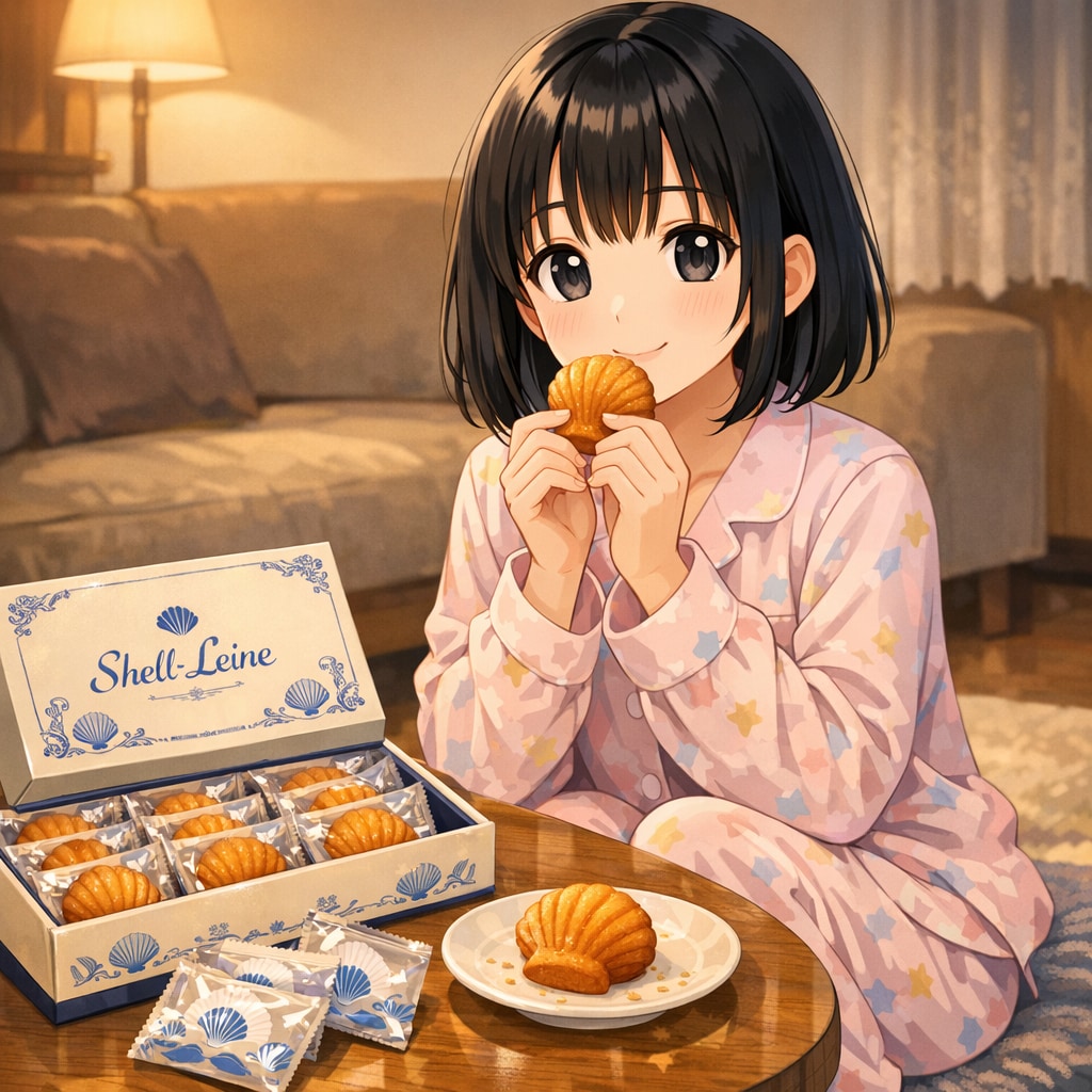 シェル・レーヌを食べている女の子
