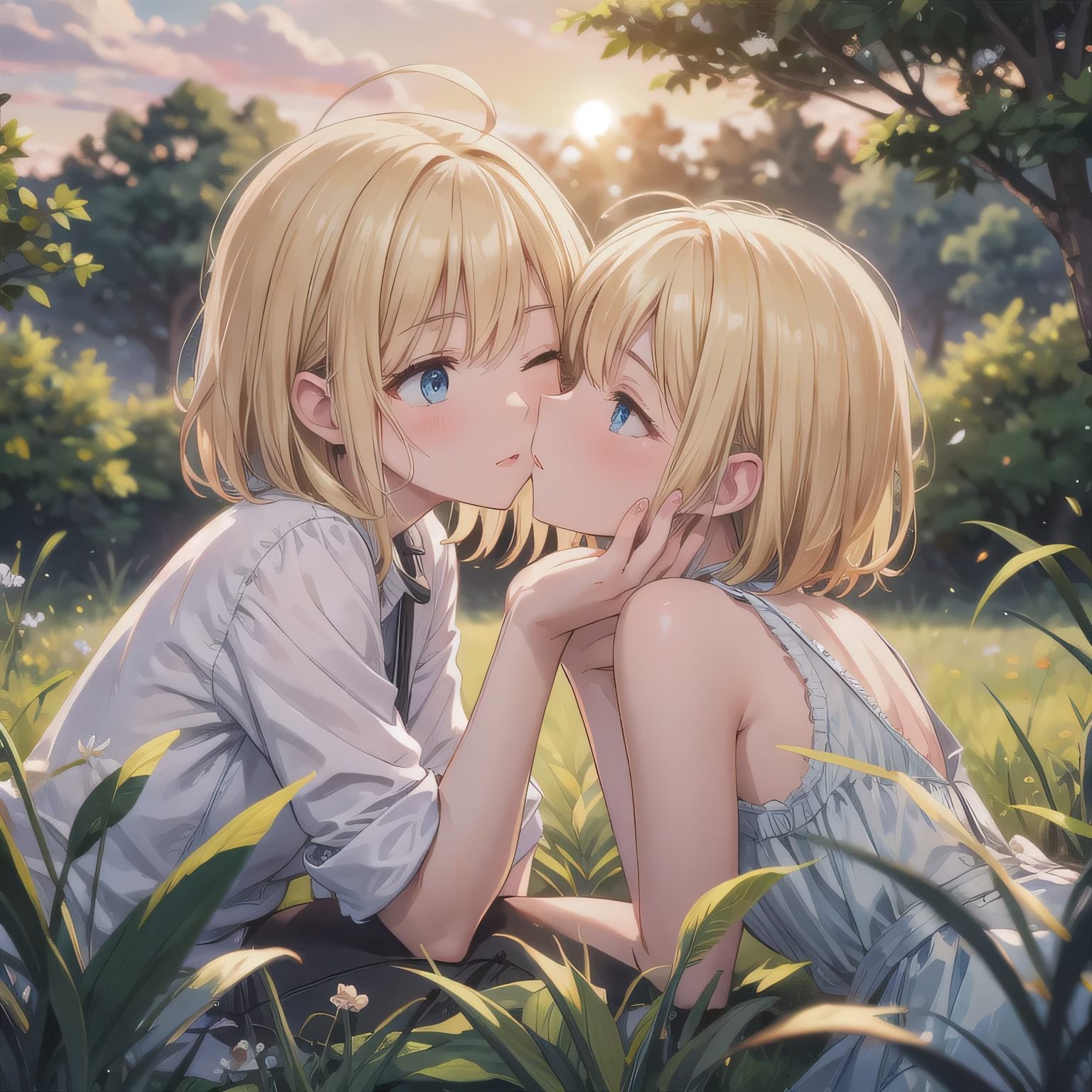 金髪ボブでワンピースの少女２ | の人気AIイラスト・グラビア