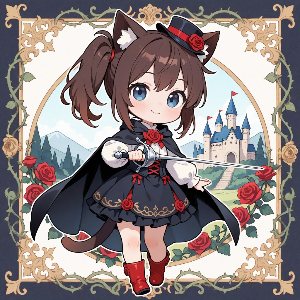 長靴をはいた猫耳の女の子