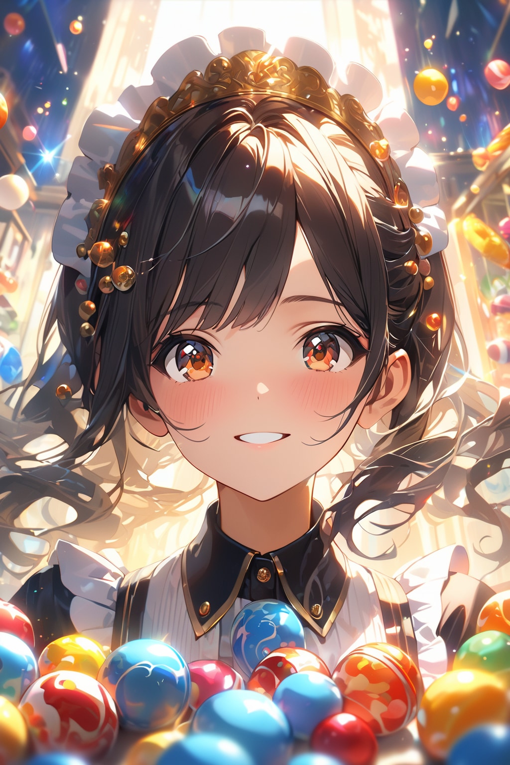 飴に埋もれるメイドさん | の人気AIイラスト・グラビア