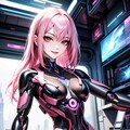ピンク髪メカ子 3枚目