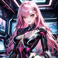 ピンク髪メカ子 5枚目