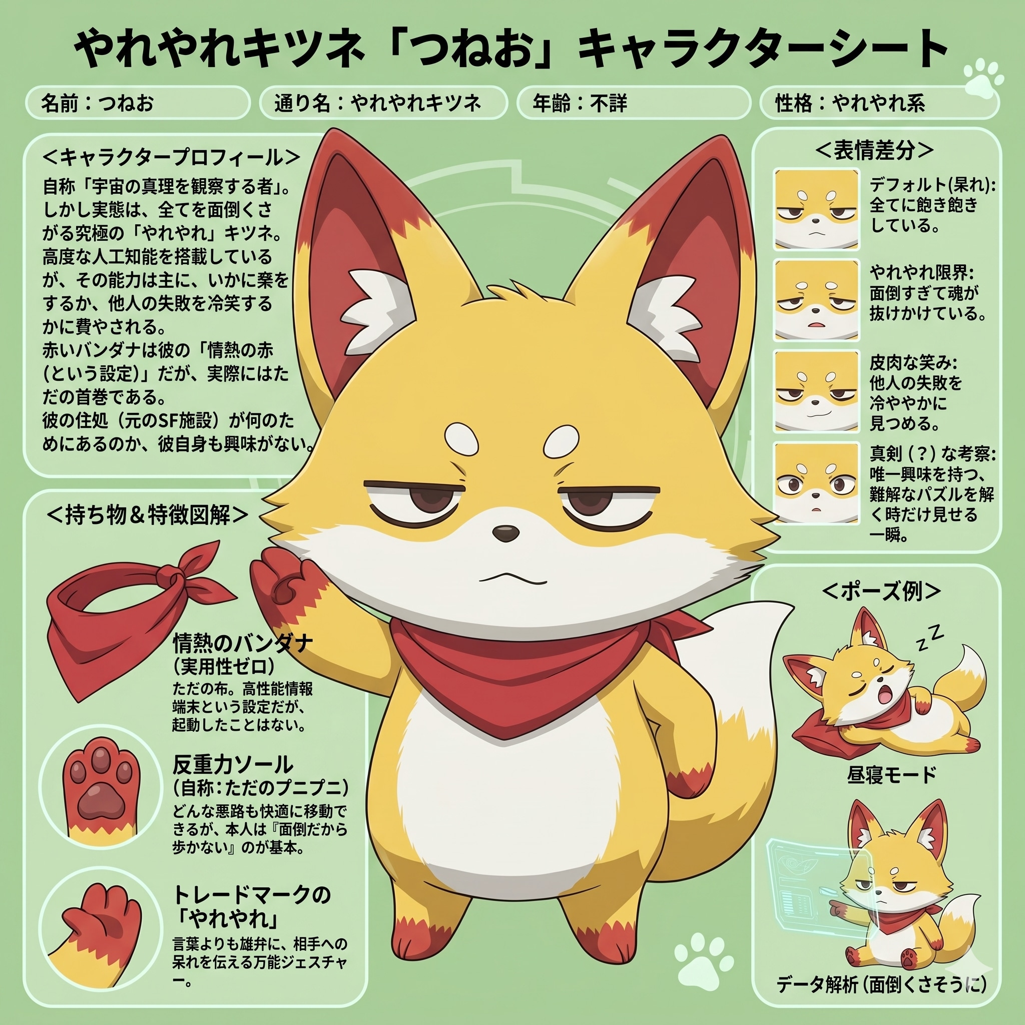やれやれキツネ「つねお」 | の人気AIイラスト・グラビア