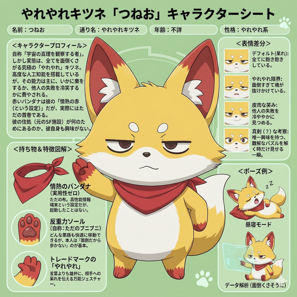 やれやれキツネ「つねお」