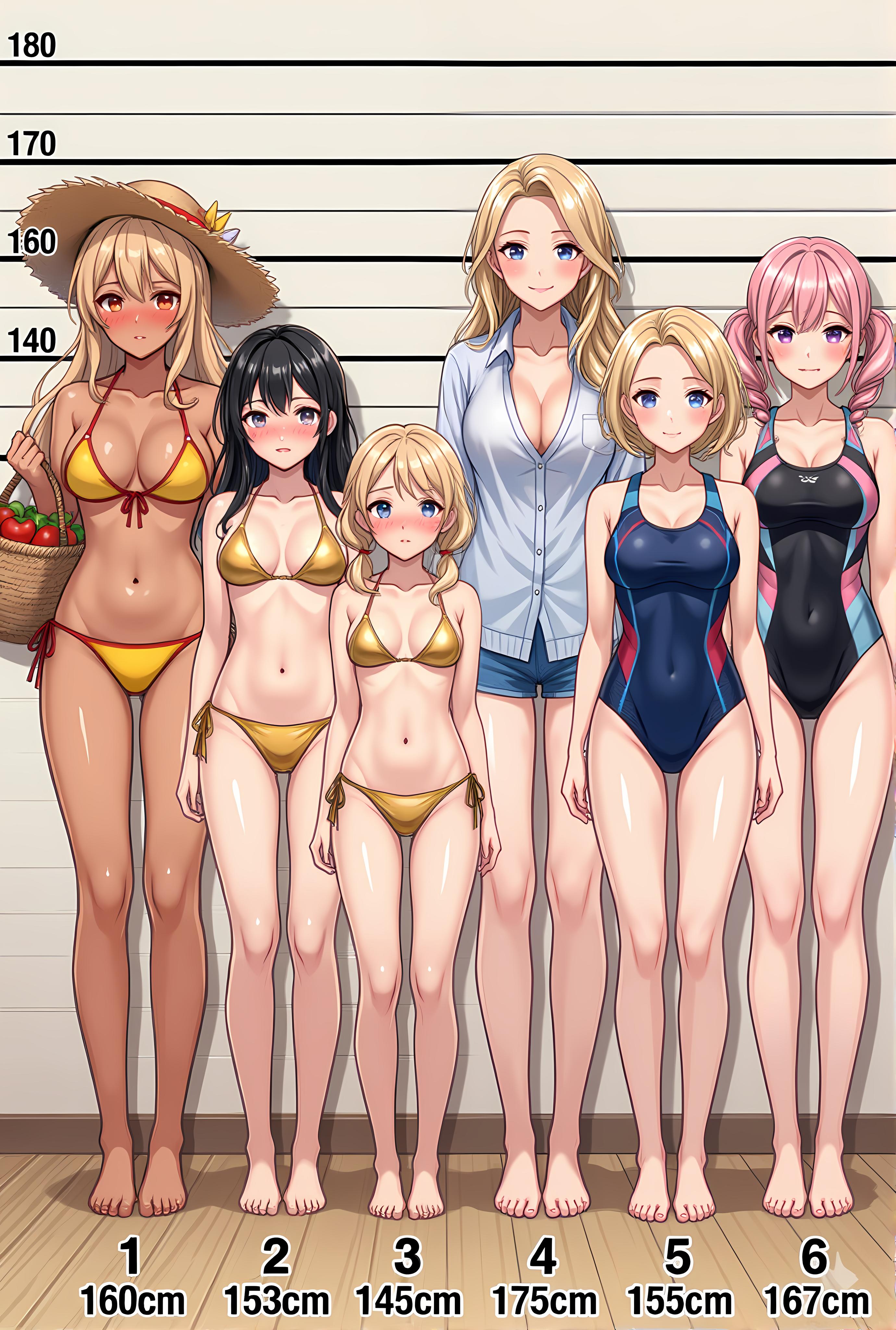 うちの子、身長比較図