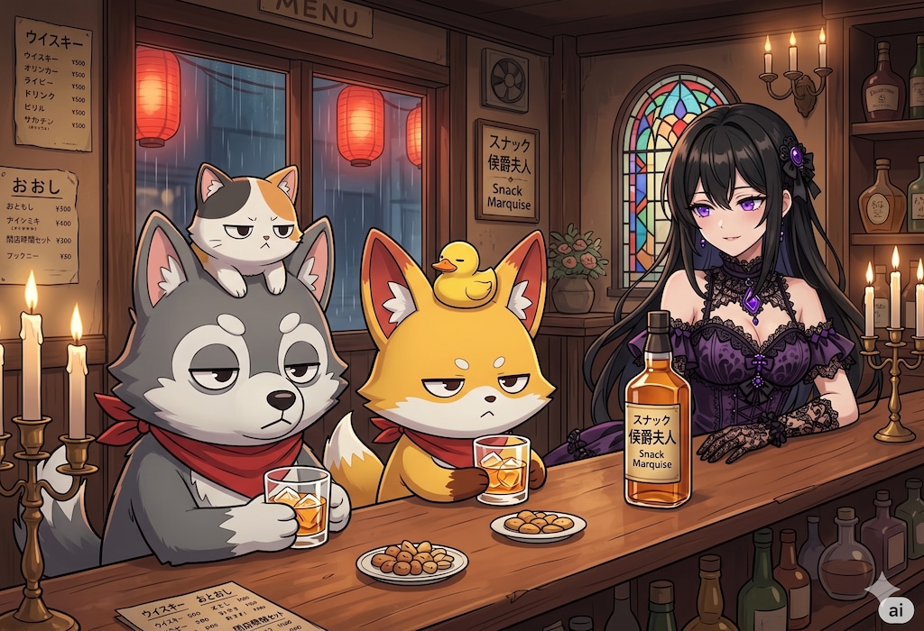 シメはスナックのウィスキー