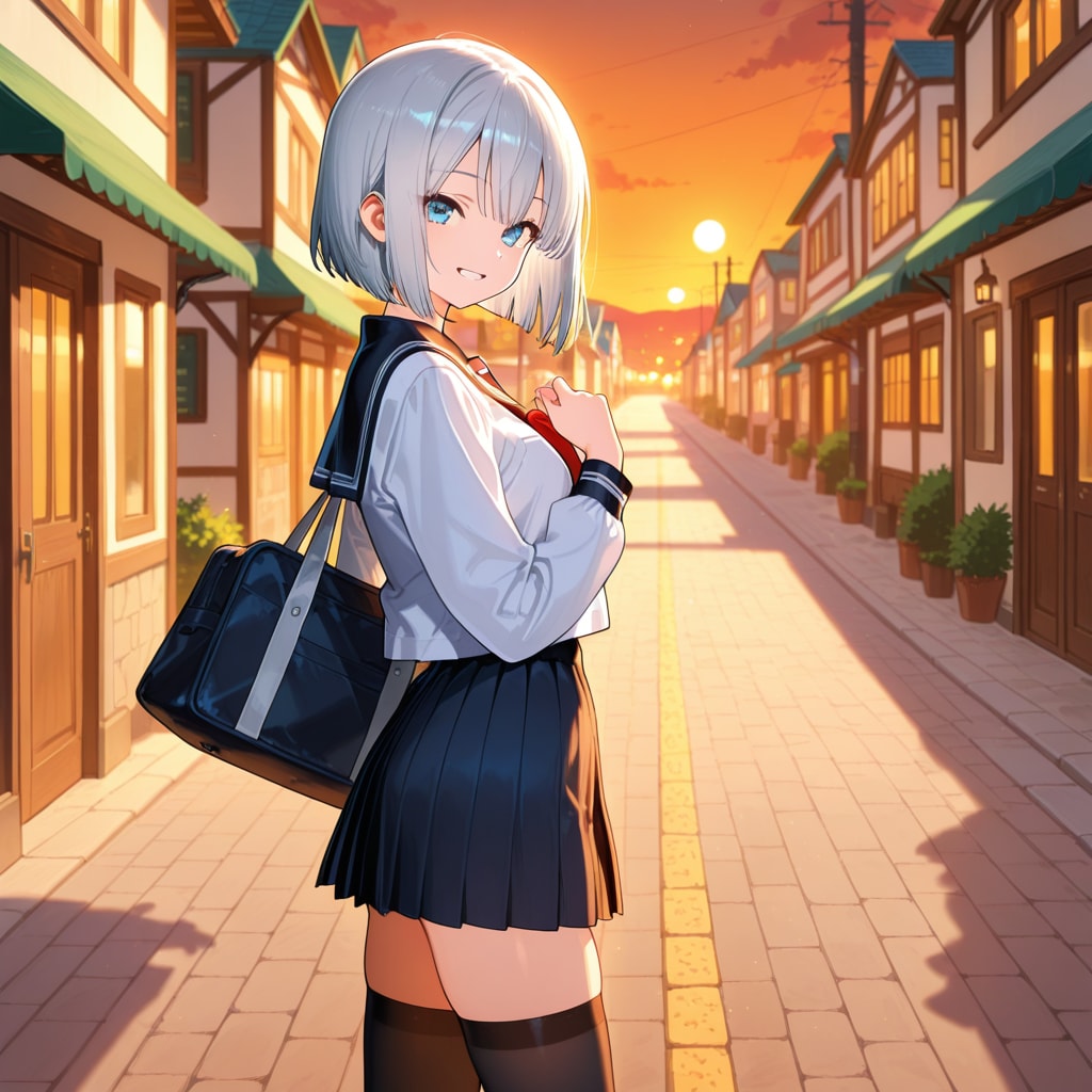 銀髪は至高、放課後の帰り道