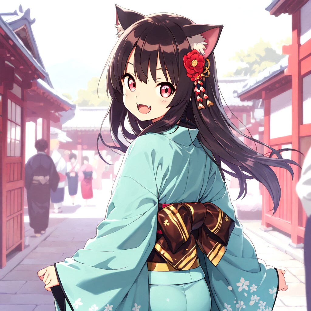 和服でチョコミント♡