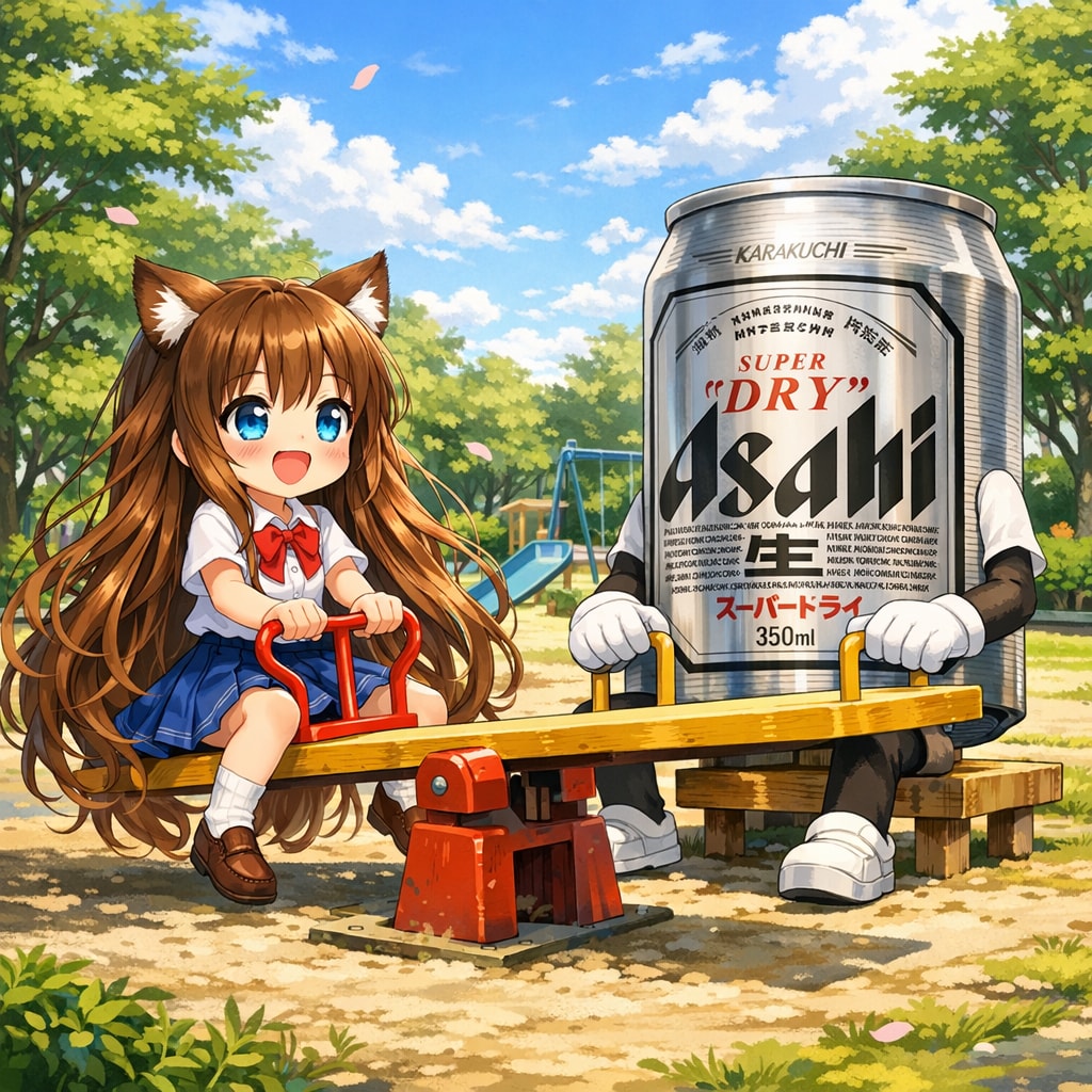 シーソーで遊ぶ小さな女の子