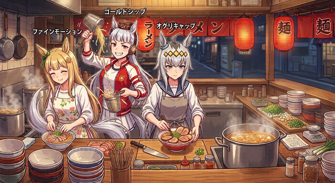 Geminが選ぶラーメン屋ウマ娘